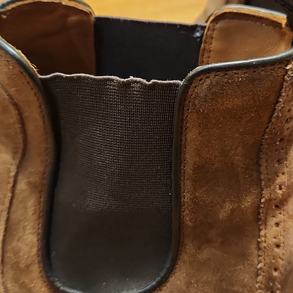 Johnston & Murphy Brown Nubuck Pull On Boots Size 11